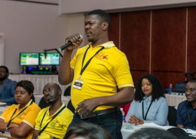 A delegate speaking from the floor